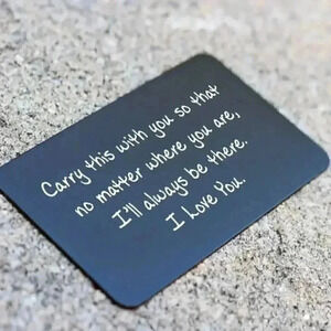 Thin Metal Inspirational Wallet Card